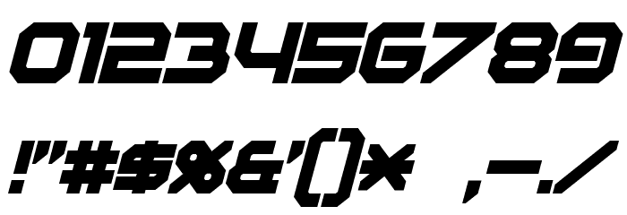 Flipbash Italic Font OTHER CHARS