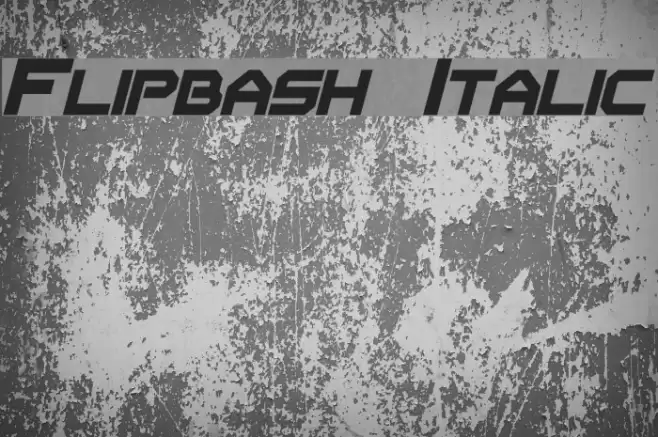 Flipbash Italic examples