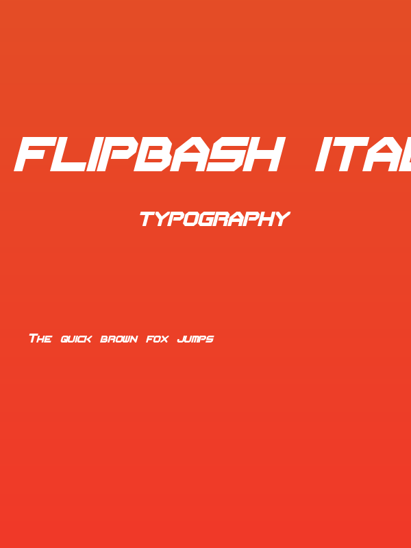 Flipbash Italic Poster