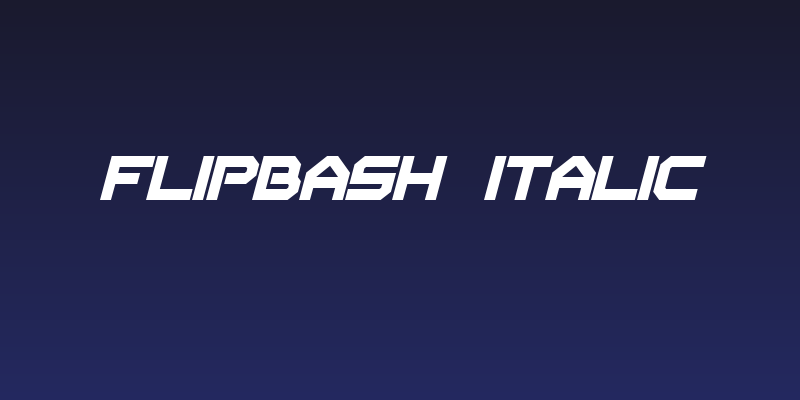 Flipbash Italic Social Header