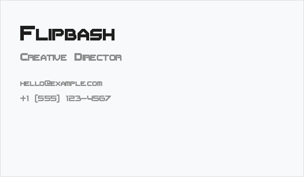 Flipbash Business Card