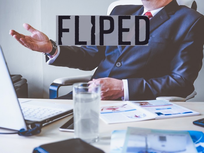 Fliped Font examples