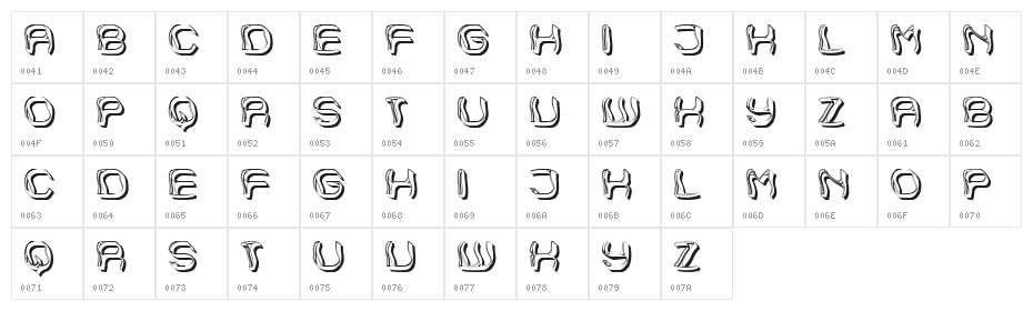 Flis Regular Character Map