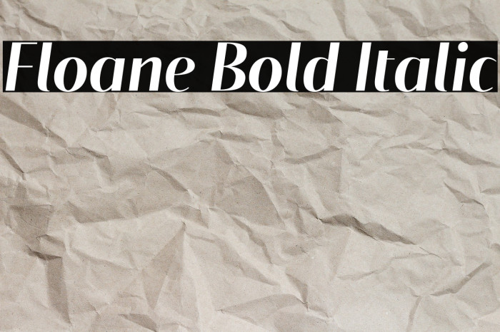 Floane Bold Italic Example 3