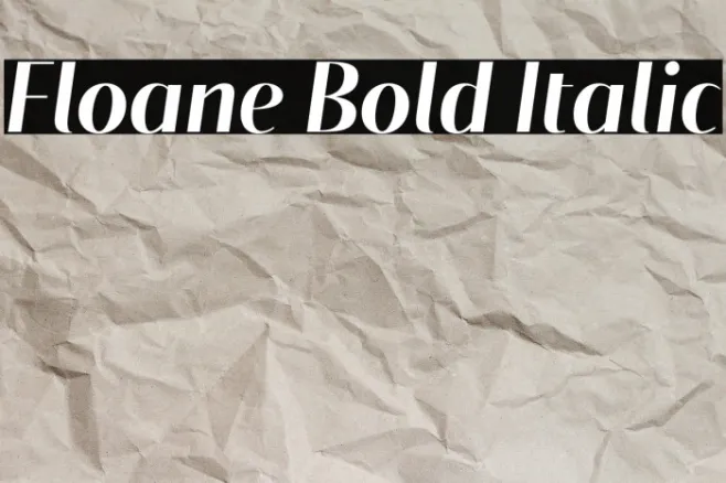 Floane Bold Italic Example 3