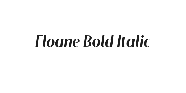 Floane Bold Italic Logo