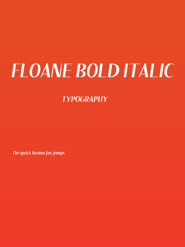 Floane Bold Italic Poster