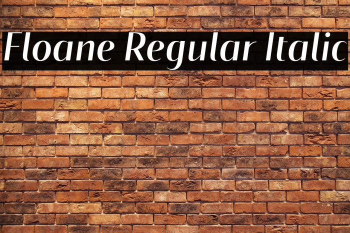 Floane Regular Italic Example 3