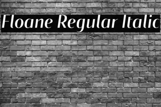 Floane Regular Italic Font examples