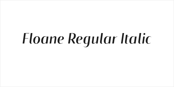 Floane Regular Italic Logo