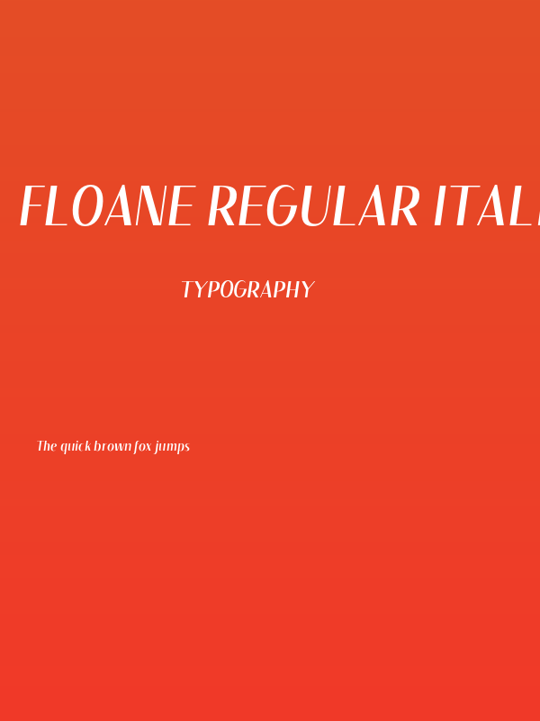 Floane Regular Italic Poster