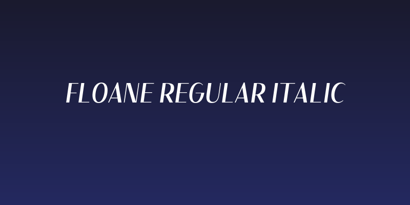 Floane Regular Italic Social Header