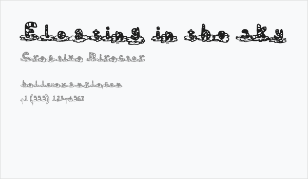 Floating in the sky Business Card