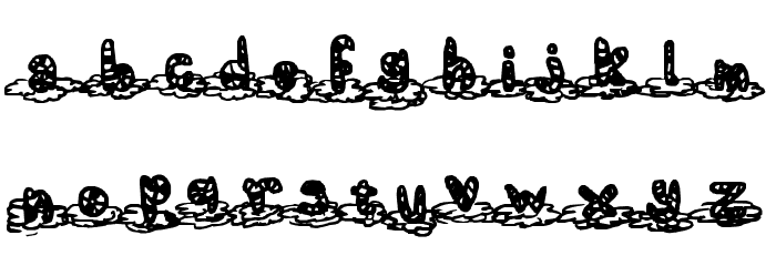 Floating in the sky Font LOWERCASE