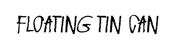 Floating tin can  Frei Schriftart Herunterladen