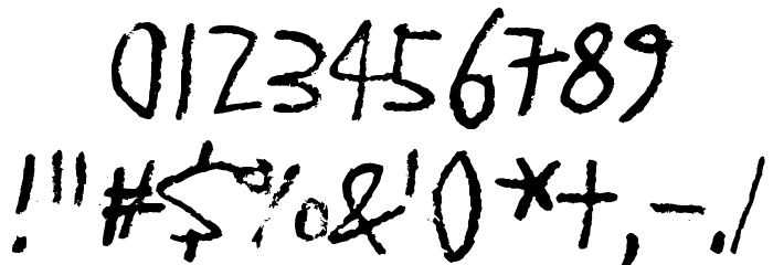 Floating tin can Font OTHER CHARS