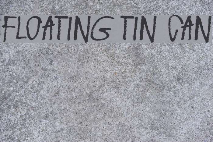 Floating tin can Font examples