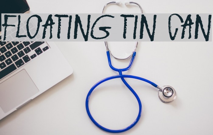 Floating tin can Font examples