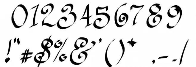 Flocked2 Font OTHER CHARS