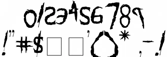 Flogged Font OTHER CHARS