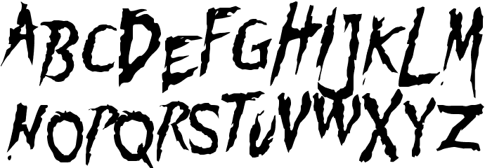 Flogged Font LOWERCASE