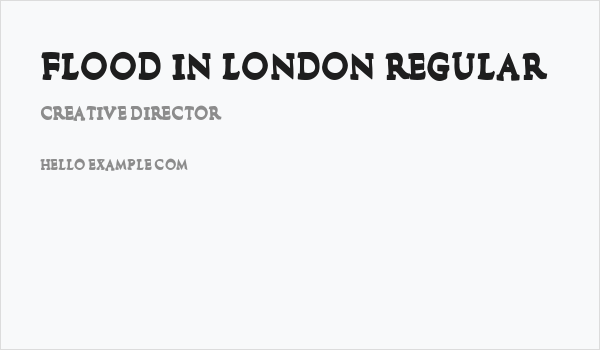Flood In London Regular Business Card