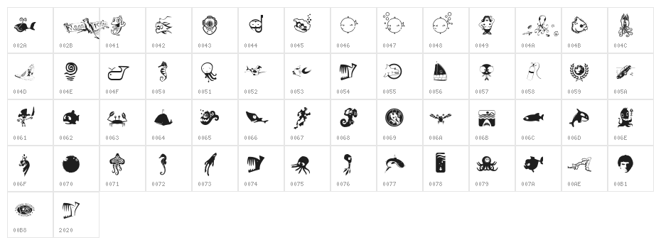 Floodicons Character Map