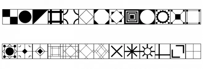 Floor Tile Patterns JL Schriftart Groß