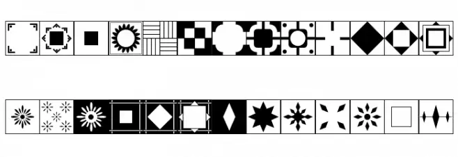 Floor Tile Patterns, Pt. 2 JL Caratteri MINUSCOLO