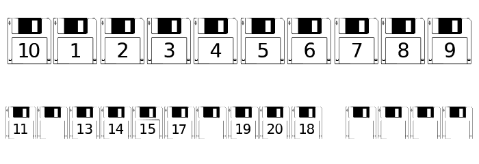 Floppy Disk Font OTHER CHARS