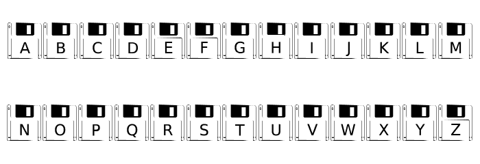 Floppy Disk Font LOWERCASE
