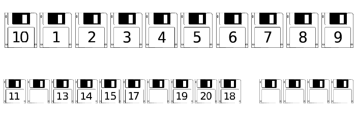 FloppyDisk Font OTHER CHARS