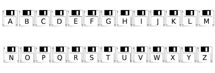 FloppyDisk Font LOWERCASE