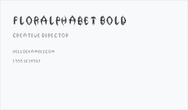 FlorAlphabet Bold Business Card