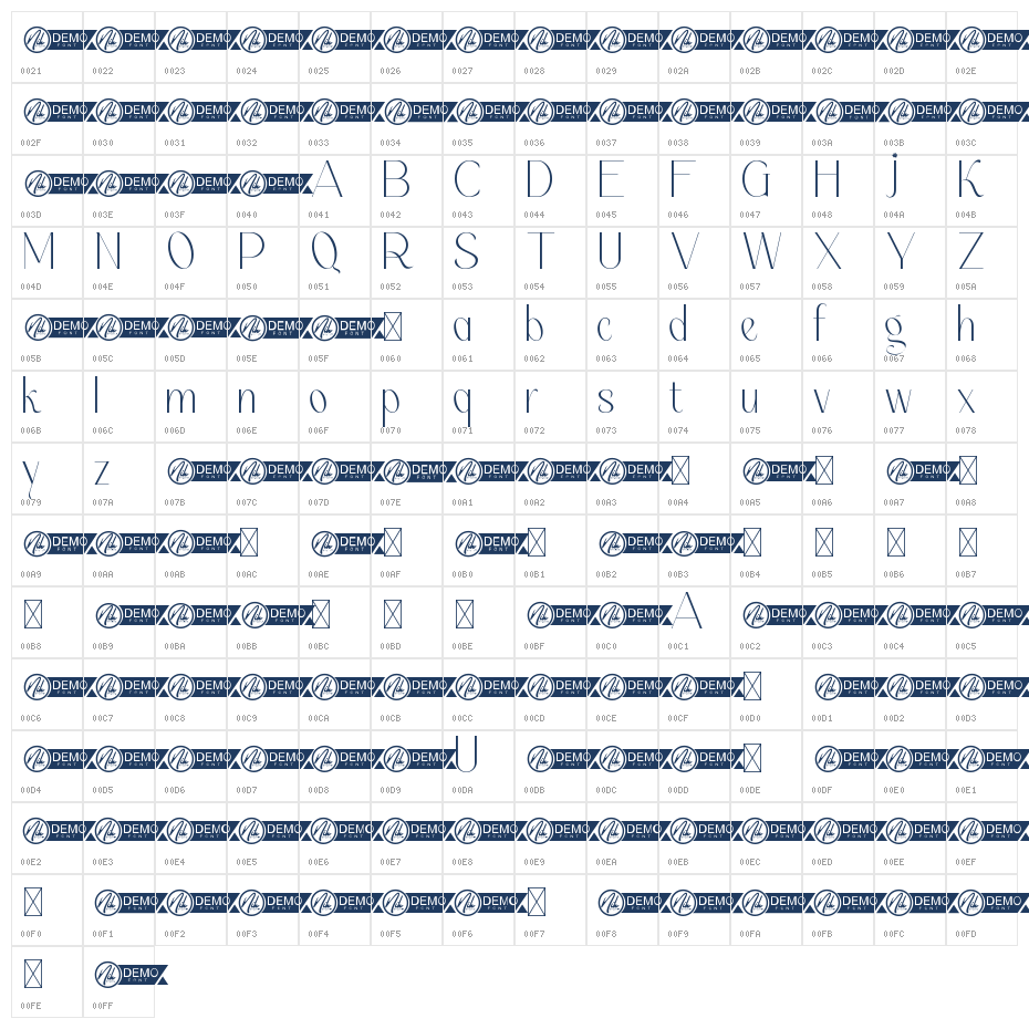 Flora Sentani Demo Character Map