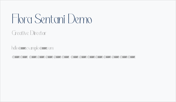 Flora Sentani Demo Business Card