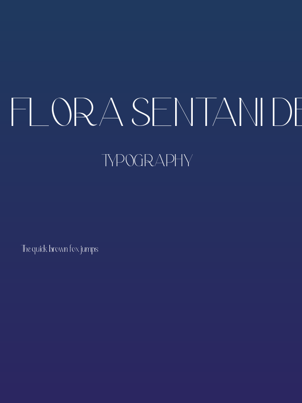 Flora Sentani Demo Poster