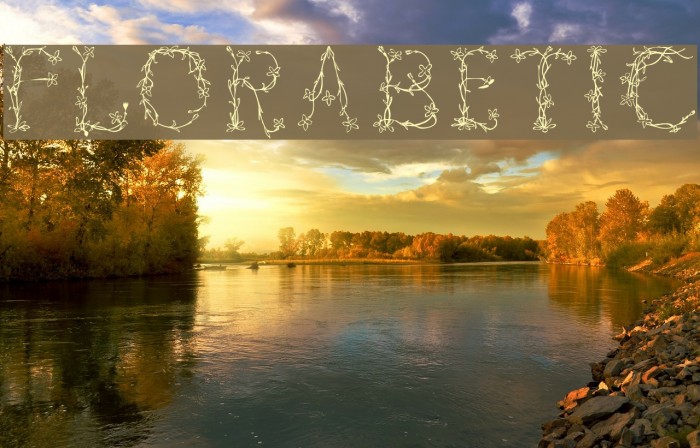 Florabetic Font examples