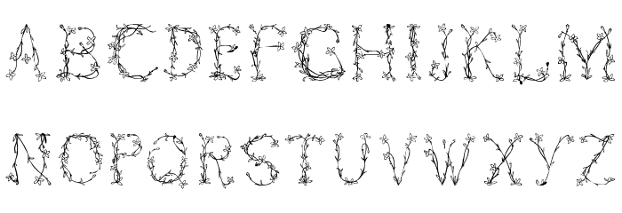 Florabetic Font LOWERCASE