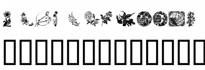 Floral 1 字体 大写