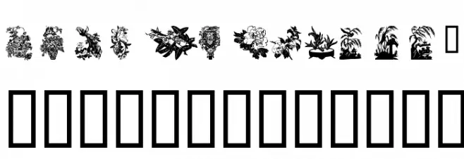 Floral 2 Шрифта ВЕРХНИЙ