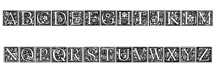 Floral Capitals Regular Font OTHER CHARS