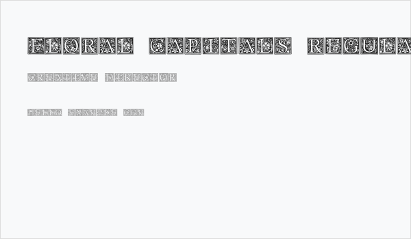 Floral Capitals Regular Business Card