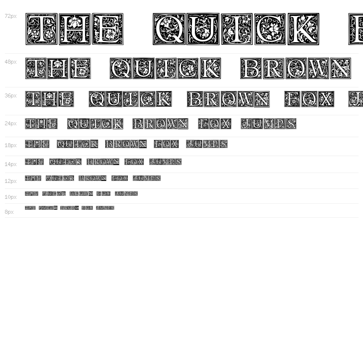 Floral Capitals Regular Waterfall