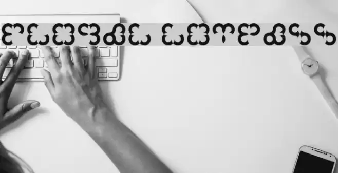 Floral Compass Font examples