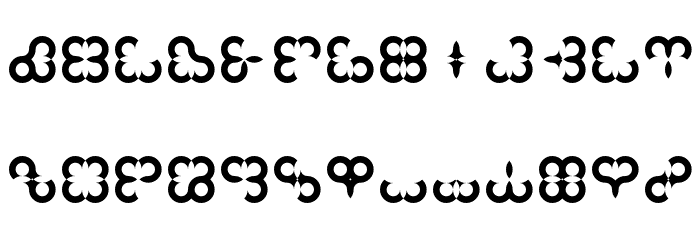 Floral Compass Font LOWERCASE