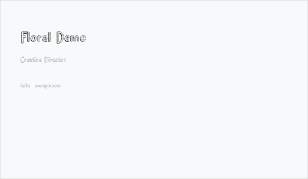 Floral Demo Business Card