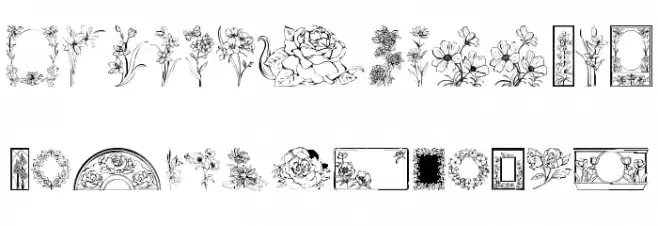 Floral Design Fonte MAIÚSCULAS