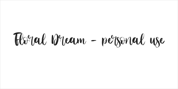 Floral Dream - personal use Logo