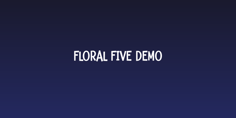 Floral Five Demo Social Header